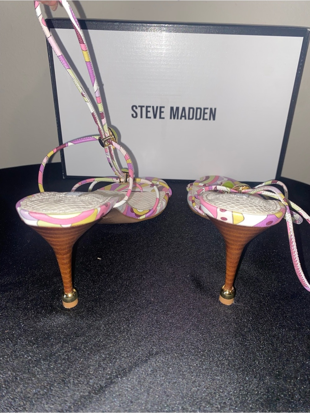Steve Madden Women’s “RAMOS” Multi Strappy Heeled Sandals - Picture 5 of 9